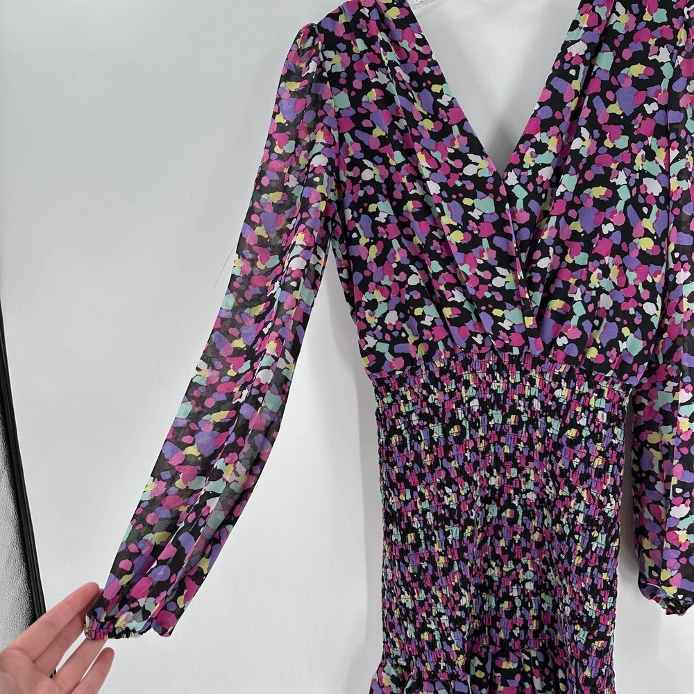Revolve WAYF Smocked Colorful Art To Wear Mini Dress - Picture 2 of 8